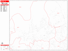 Santee Zip Code Wall Map