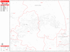 Simi Valley Zip Code Wall Map