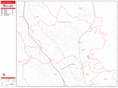 South San Francisco Zip Code Wall Map