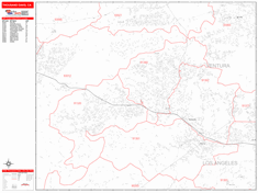 Thousand Oaks Zip Code Wall Map