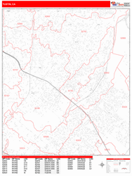 Tustin Zip Code Wall Map