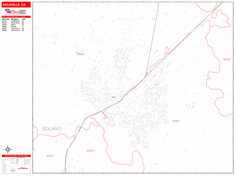 Vacaville Zip Code Wall Map