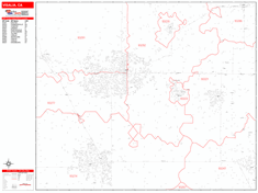 Visalia Zip Code Wall Map