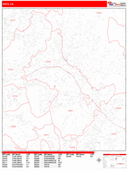 Vista Zip Code Wall Map