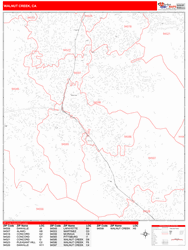 Walnut Creek Zip Code Wall Map