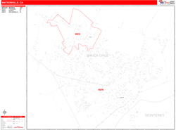 Watsonville Zip Code Wall Map