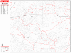 West Covina Wall Map