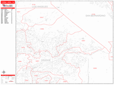 Yorba Linda Zip Code Wall Map