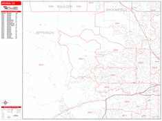 Arvada Zip Code Wall Map