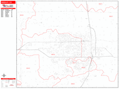 Greeley Zip Code Wall Map