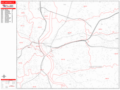 East Hartford Zip Code Wall Map