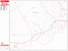 Fairfield Zip Code Wall Map