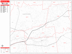 Manchester Zip Code Wall Map