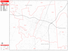 Meriden Zip Code Wall Map