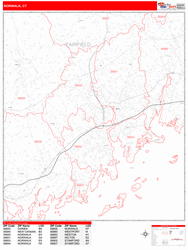 Norwalk Zip Code Wall Map