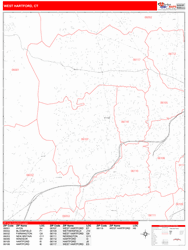 West Hartford Wall Map