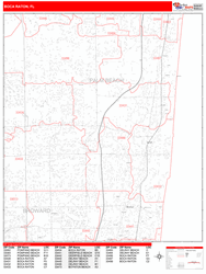 Boca Raton Zip Code Wall Map