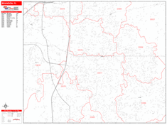 Brandon Zip Code Wall Map