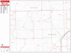 Carol City Zip Code Wall Map