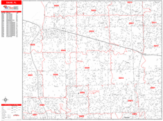 Davie Zip Code Wall Map