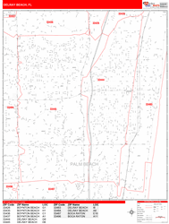 Delray Beach Zip Code Wall Map