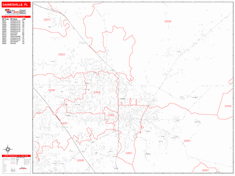 Gainesville Zip Code Wall Map