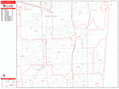 Hollywood Zip Code Wall Map