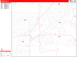 Homestead Zip Code Wall Map