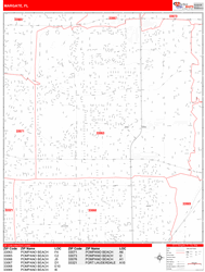 Margate Zip Code Wall Map