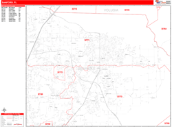 Sanford Zip Code Wall Map