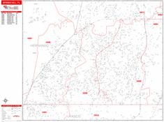 Spring Hill Zip Code Wall Map