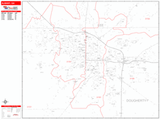 Albany Zip Code Wall Map