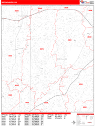 Brookhaven Zip Code Wall Map