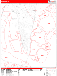 Brunswick Wall Map