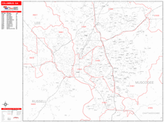 Columbus Zip Code Wall Map