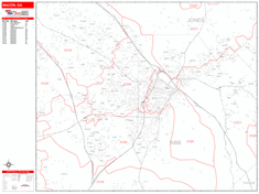 Macon Zip Code Wall Map