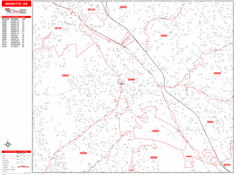 Marietta Zip Code Wall Map