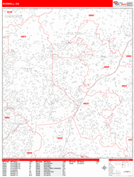 Roswell Zip Code Wall Map