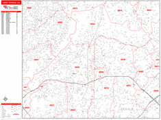 Sandy Springs Zip Code Wall Map