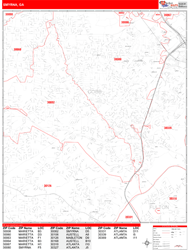 Smyrna Zip Code Wall Map