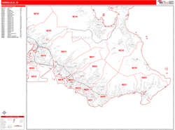 Honolulu Wall Map