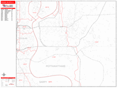 Council Bluffs Zip Code Wall Map