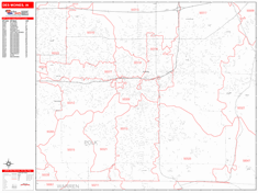 Des Moines Wall Map