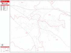 Iowa City Zip Code Wall Map