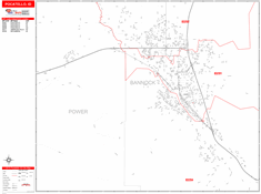 Pocatello Zip Code Wall Map