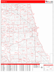 Chicago Zip Code Wall Map