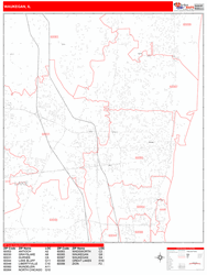 Waukegan Zip Code Wall Map