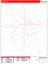 Bloomington Wall Map