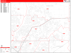 Fishers Zip Code Wall Map