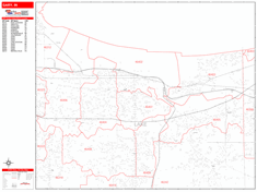 Gary Zip Code Wall Map